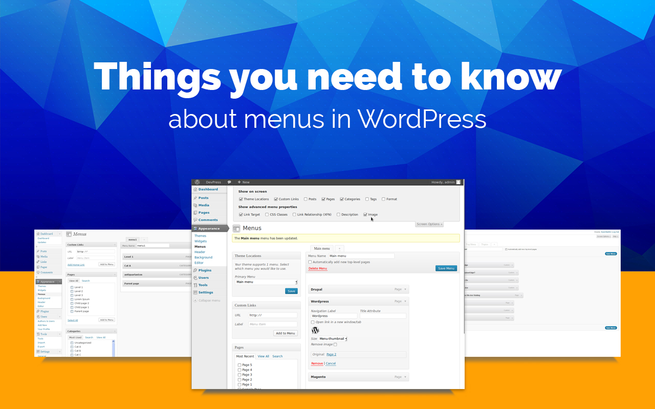 Things you need to know about menus in WordPress